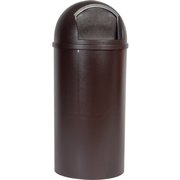 RUBBERMAID COMMERCIAL 25 gal Marshal 25-gallon Container, Brown RCP817088BRO